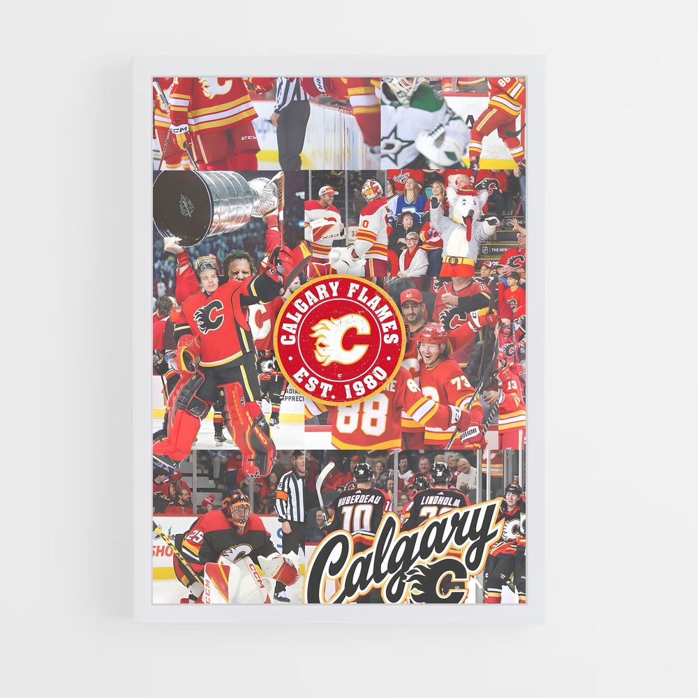 Poster Flames of Calgary – affiche Hockey sur glace (vue 3)